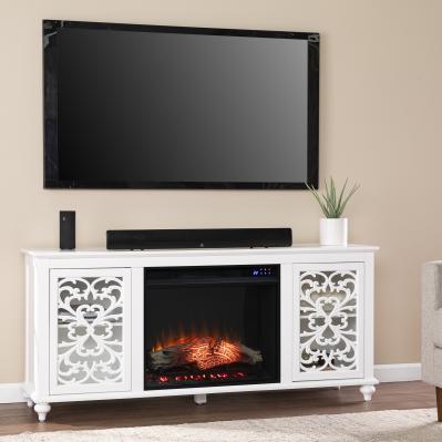 Maldina Touch Screen Electric Fireplace w/ Media Storage