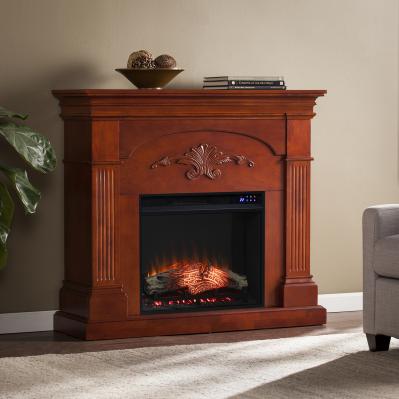 Sicilian Touch Screen Electric Fireplace - Mahogany