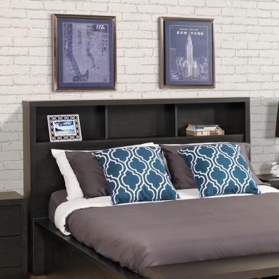 District Double / Queen Headboard in Washed Black