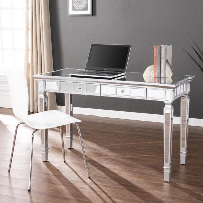 Glenview Glam Mirrored Writing Desk w/ Drawers