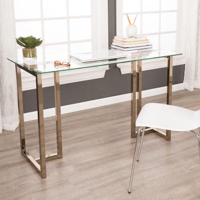 Haxor Writing Desk - Midcentury Modern Style - Champagne