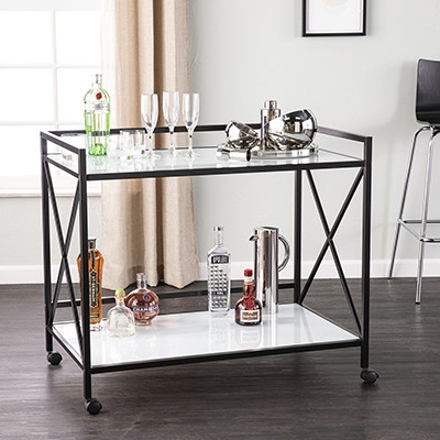 Maxton Bar Cart - Black and White