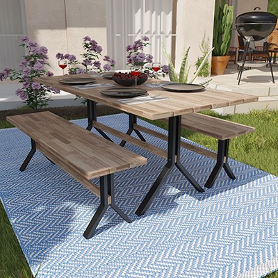 Standlake Outdoor Dining Set - 3pc