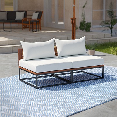 Taradale Modular Outdoor Loveseat w/ Cushions