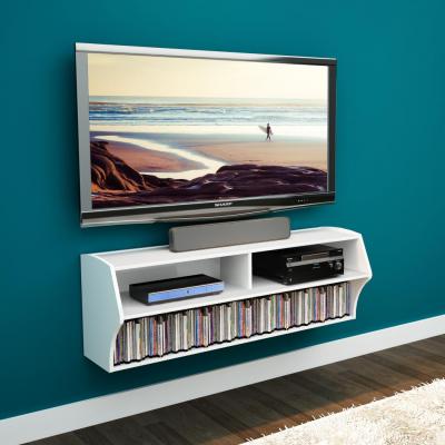 White Altus Wall Mounted Audio/Video Console