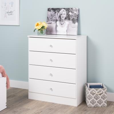 Astrid 4-Drawer Crystal White Chest