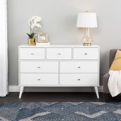 Milo 7-drawer Dresser, White