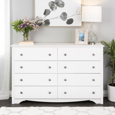 Prepac Monterey 8-Drawer Dresser, White