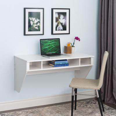 Designer Floating Desk – White