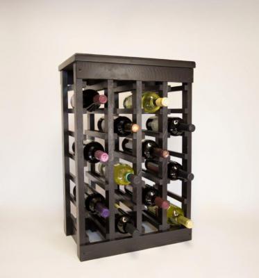 Classic Wood 24 Bottle Espresso Wine Rack