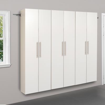 HangUps 72 in. H x 72 in. W x 12 in. D White Wall Mounted Storage Cabinet Set C