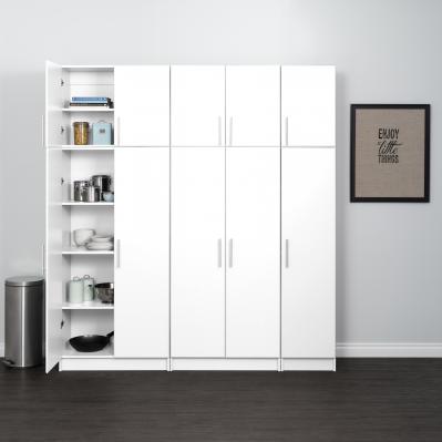 Elite 80 in. W x 89 in. H x 16 in. D Storage Cabinet Set C - White - 6 Piece