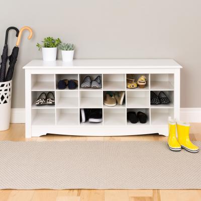 Shoe Storage Cubbie Bench