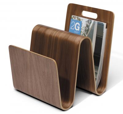 W Magazine Stand - Walnut