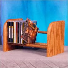 Solid Oak 1 Row Dowel Cd Rack