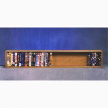 Solid Oak Wall Or Shelf Mount DVD/Vhs Tape/Book Cabinet