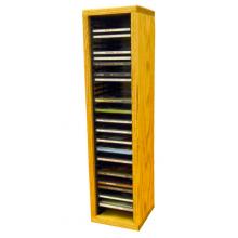 Solid Oak Tower For Cd'S (Individual Locking Slots)