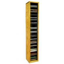 Solid Oak Tower For Cd'S (Individual Locking Slots)