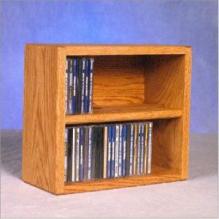 Solid Oak Desktop Or Shelf Cd Cabinet