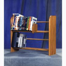 Solid Oak 2 Row Dowel DVD/Vhs Rack