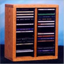 Solid Oak Tower For Cd'S (Individual Locking Slots)