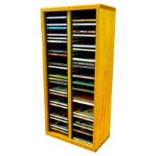 Solid Oak Tower For Cd'S (Individual Locking Slots)