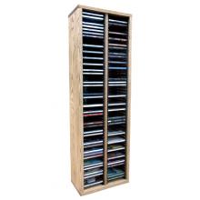 Solid Oak Tower For Cd'S (Individual Locking Slots)