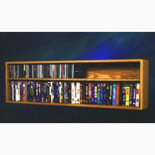 Solid Oak Shelf Mount For Cd And DVD/Vhs Tape/Book Cabinet