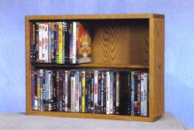 Solid Oak 2 Row Dowel DVD Cabinet Tower