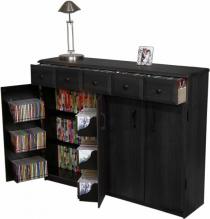 Media Cabinet with Drawers black