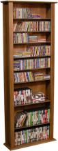 Media Storage Tower-Tall Single walnut