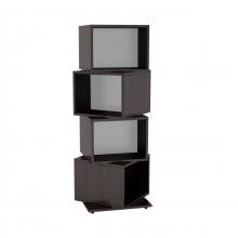 Rotating Cube 216 Disc Media Tower In Espresso