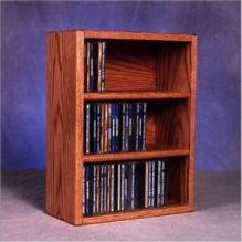 Solid Oak Desktop Or Shelf Cd Cabinet