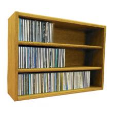 Solid Oak Desktop Or Shelf Cd Cabinet