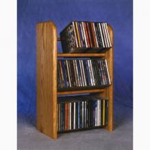 Solid Oak 3 Row Dowel Cd Rack