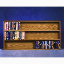 Solid Oak Wall Or Shelf Mount DVD/Vhs Tape/Book Cabinet