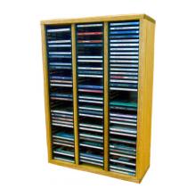 Solid Oak Tower For Cd'S (Individual Locking Slots)