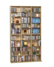 Dvd Bluray Capacity Of 500 Oskar Media Tower Wood Cabinet Maple