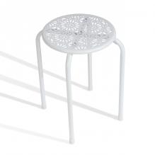 Side Table / Stool, White - Set Of 2