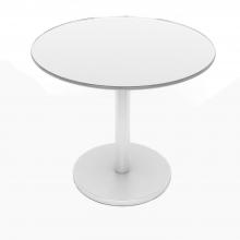 Glass Side Table, White