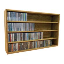 Solid Oak Desktop Or Shelf Cd Cabinet