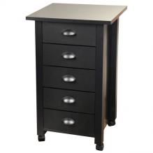 5-Drawer Mobile Cart  black