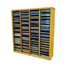 Solid Oak Tower For Cd'S (Individual Locking Slots)