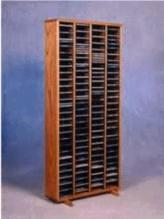 Solid Oak Tower For Cd'S (Individual Locking Slots)