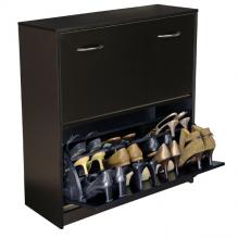 Double Shoe Cabinet black