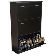 Triple Shoe Cabinet black