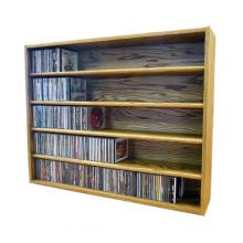 Solid Oak Desktop Or Shelf Cd Cabinet