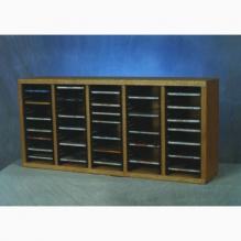 Solid Oak Tower For Cd'S (Individual Locking Slots)
