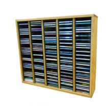 Solid Oak Tower For Cd'S (Individual Locking Slots)