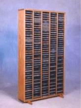 Solid Oak Tower For Cd'S (Individual Locking Slots)